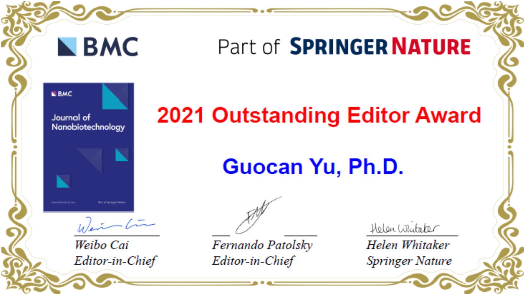 Journal of Nanobiotechnology Outstanding Editor Award!.png